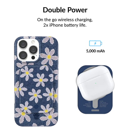Denim Daisy Portable MagSafe Charger Power Pack