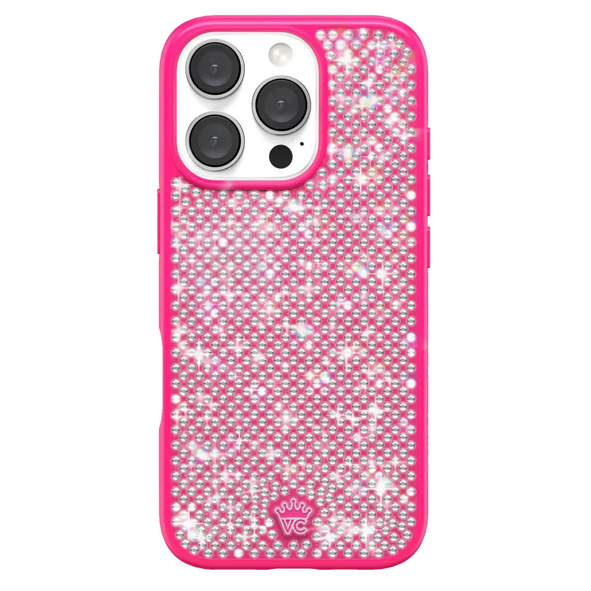 Hot Pink Caviar Crystals iPhone Case