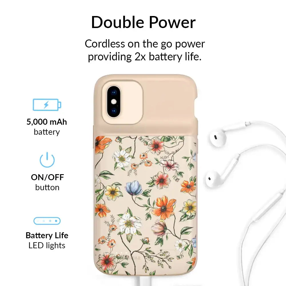 Vintage Floral iPhone Charging Case