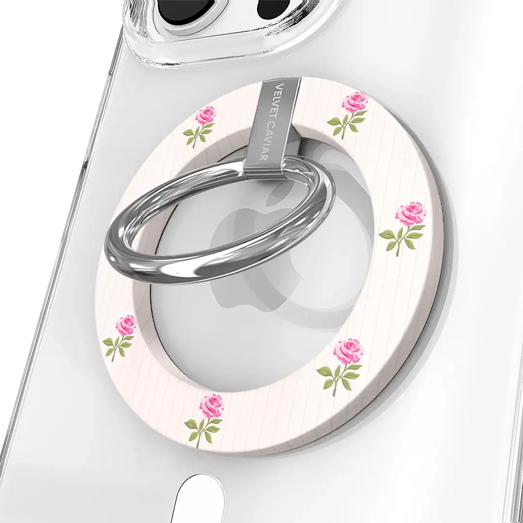 Pink Peony Floral MagSafe Grip Ring