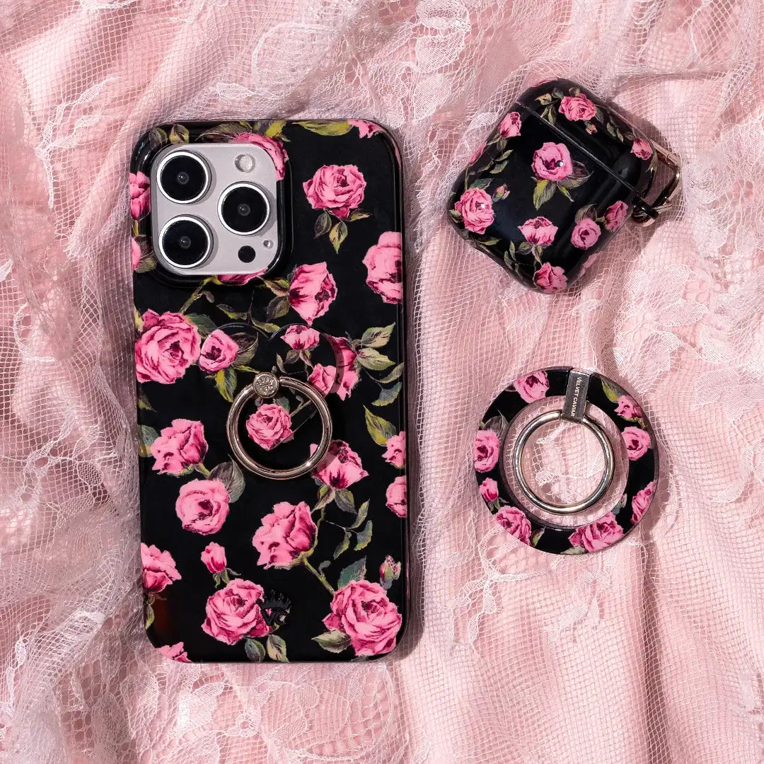 Pink Rose Floral AirPod Case