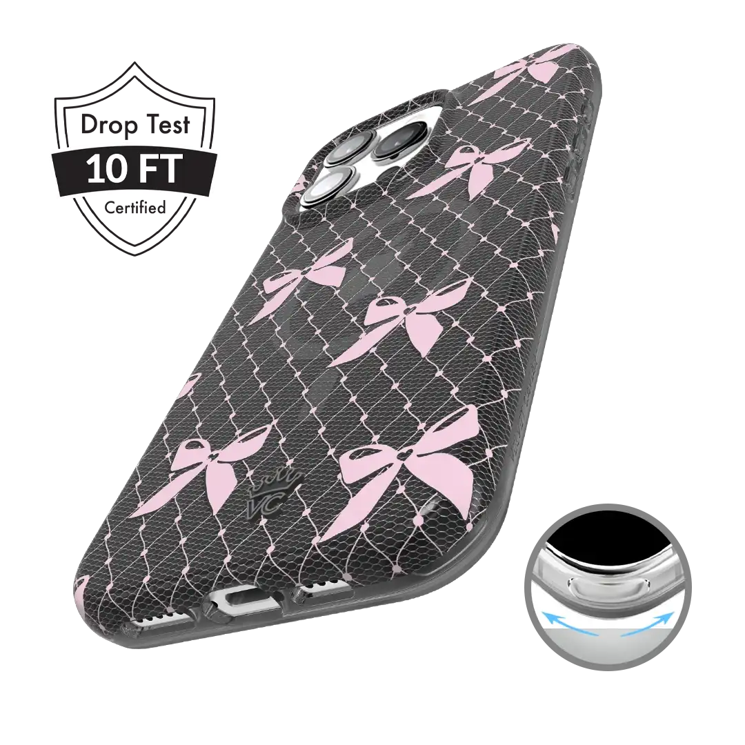 Lacy Pink Bows iPhone Case