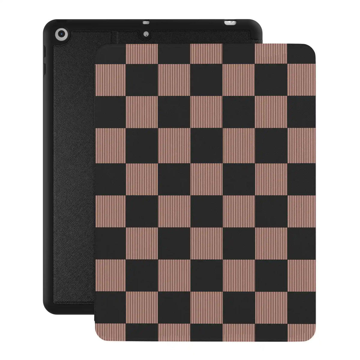 Mocha Vibe Checkered iPad Case