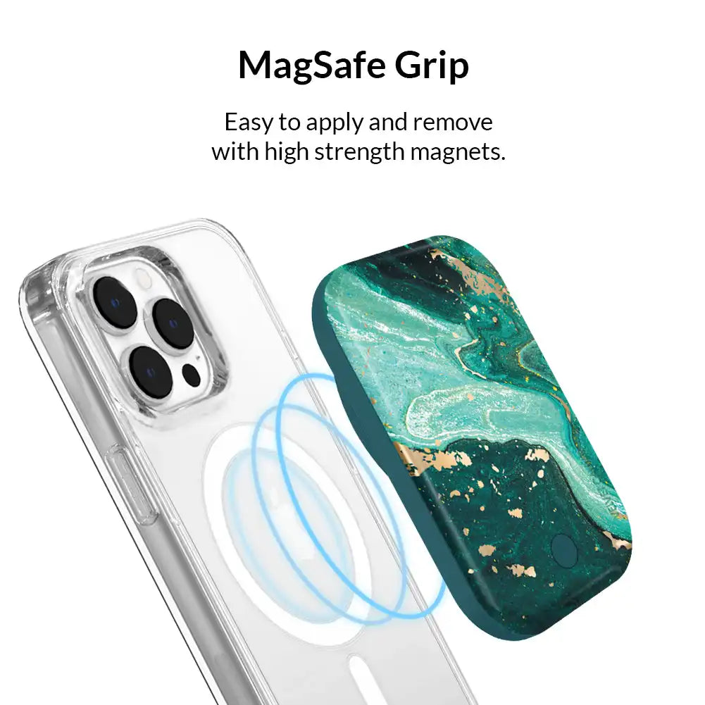Emerald Marble Portable MagSafe Charger Power Pack