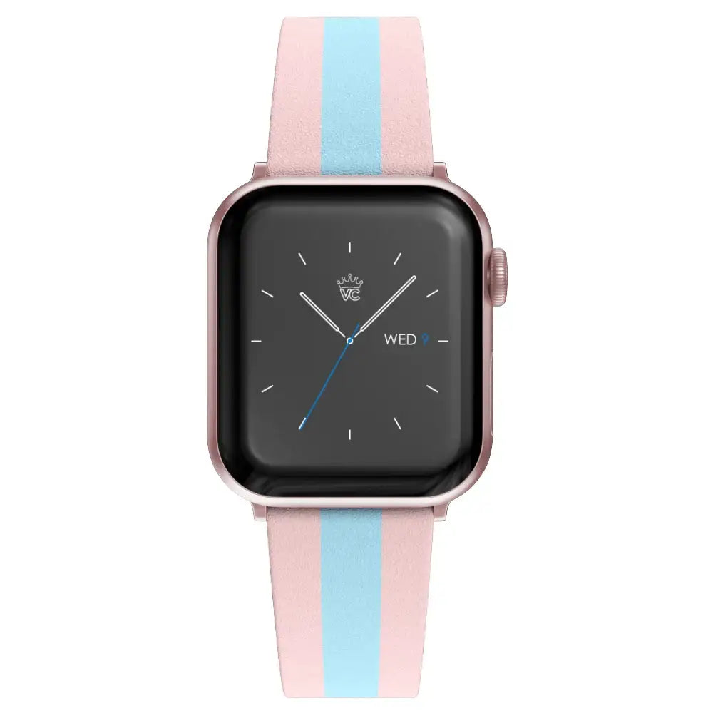 Pink & Blue Stripes Apple Watch Band