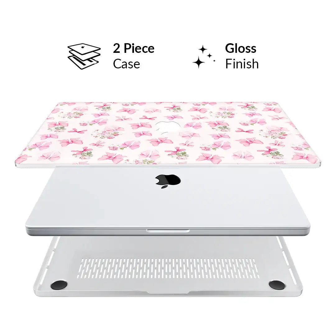 Posie Pink Bows MacBook Case
