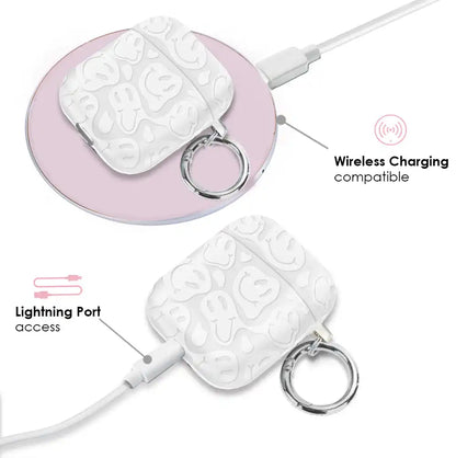 Clear Frosted Smiley AirPod Case
