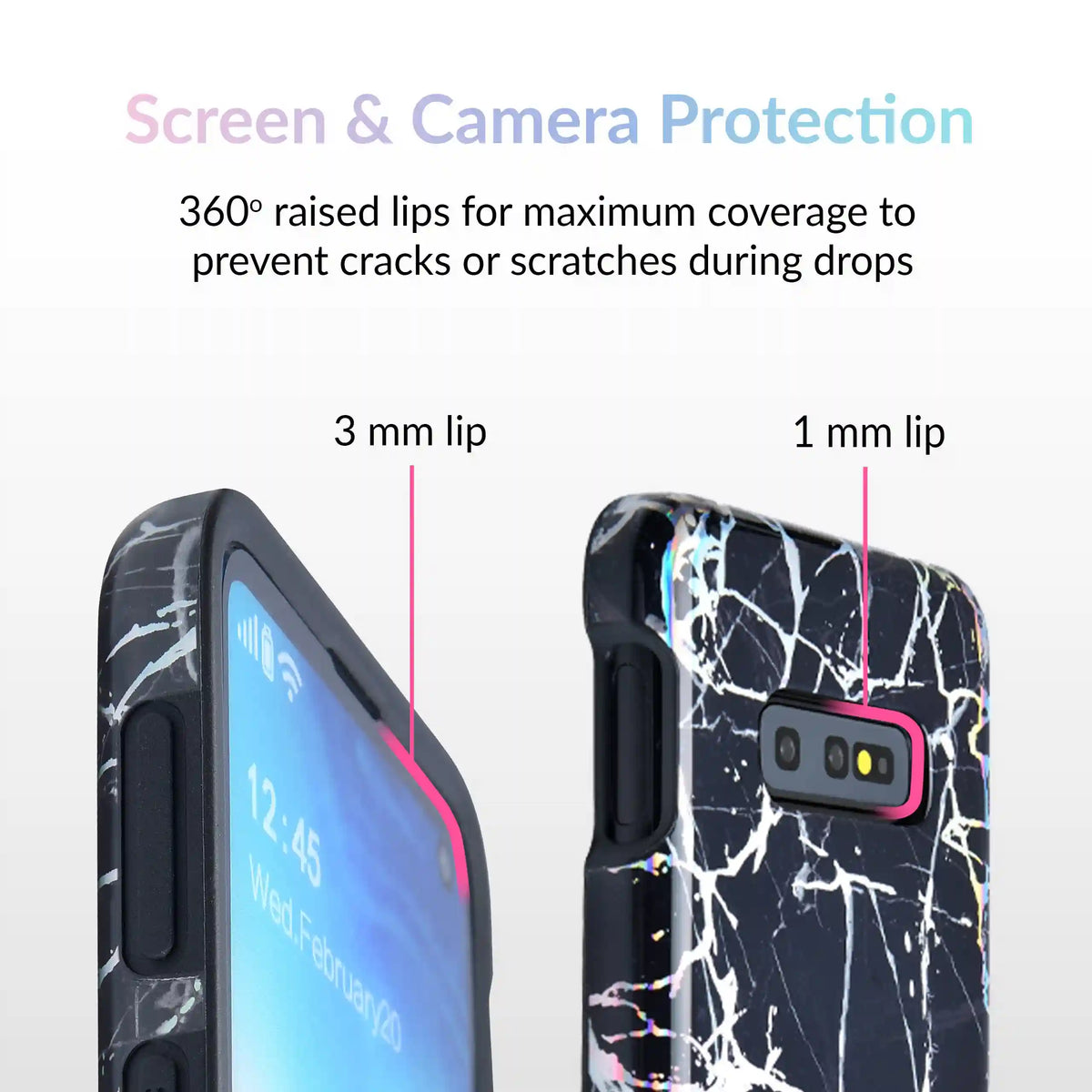 Holo Black Marble Samsung Galaxy Case