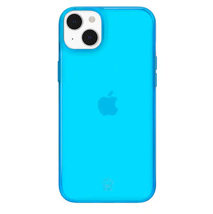Neon Blue Clear iPhone Case