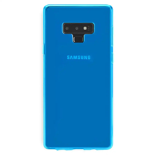 Neon Blue Clear Samsung Case