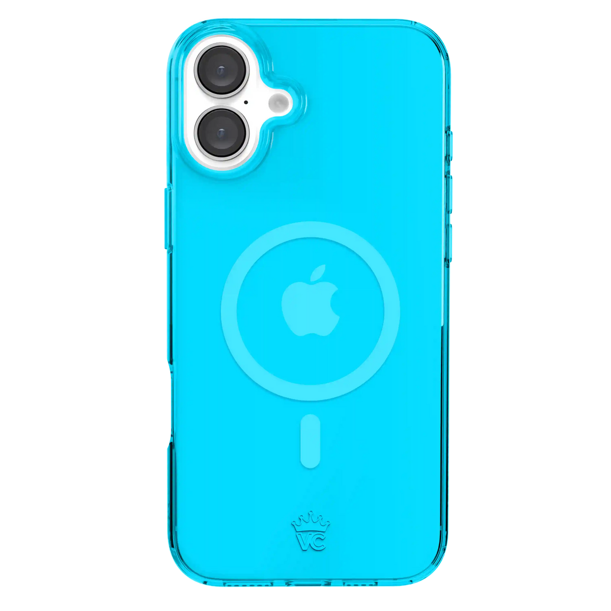 Neon Blue Clear iPhone Case