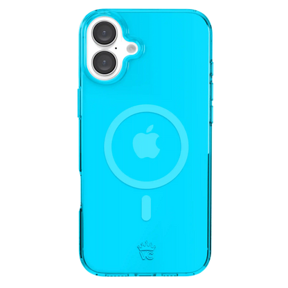 Neon Blue Clear iPhone Case