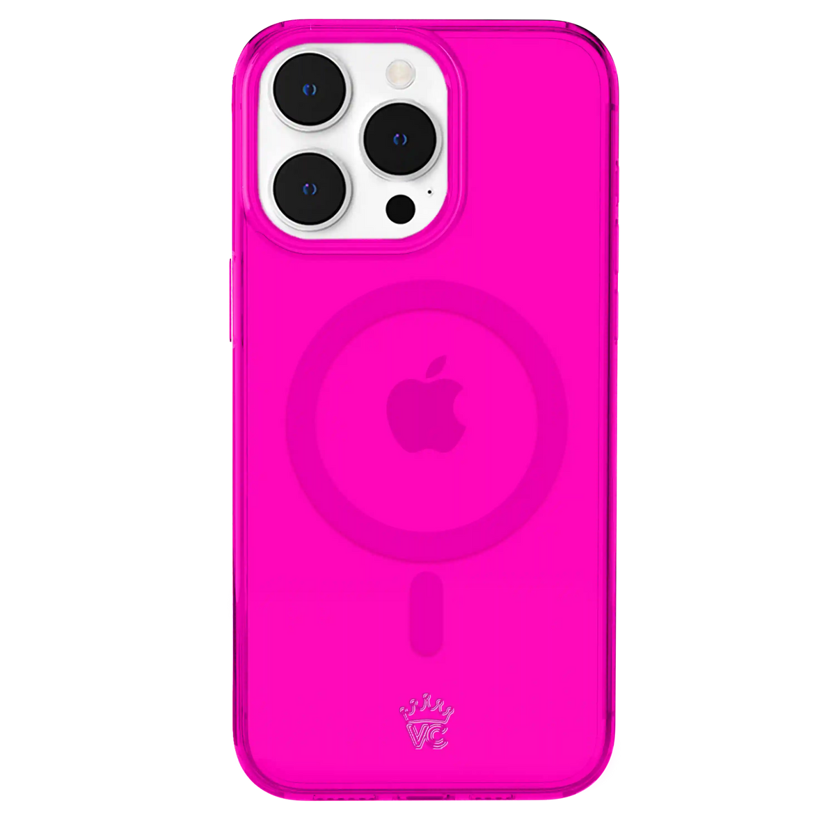 Neon Pink Clear iPhone Case