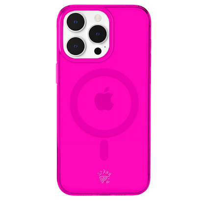 Neon Pink Clear iPhone Case