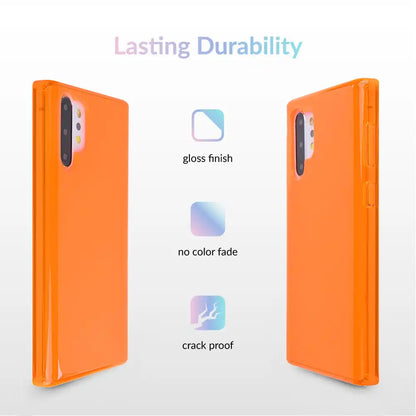Neon Orange Clear Samsung Case
