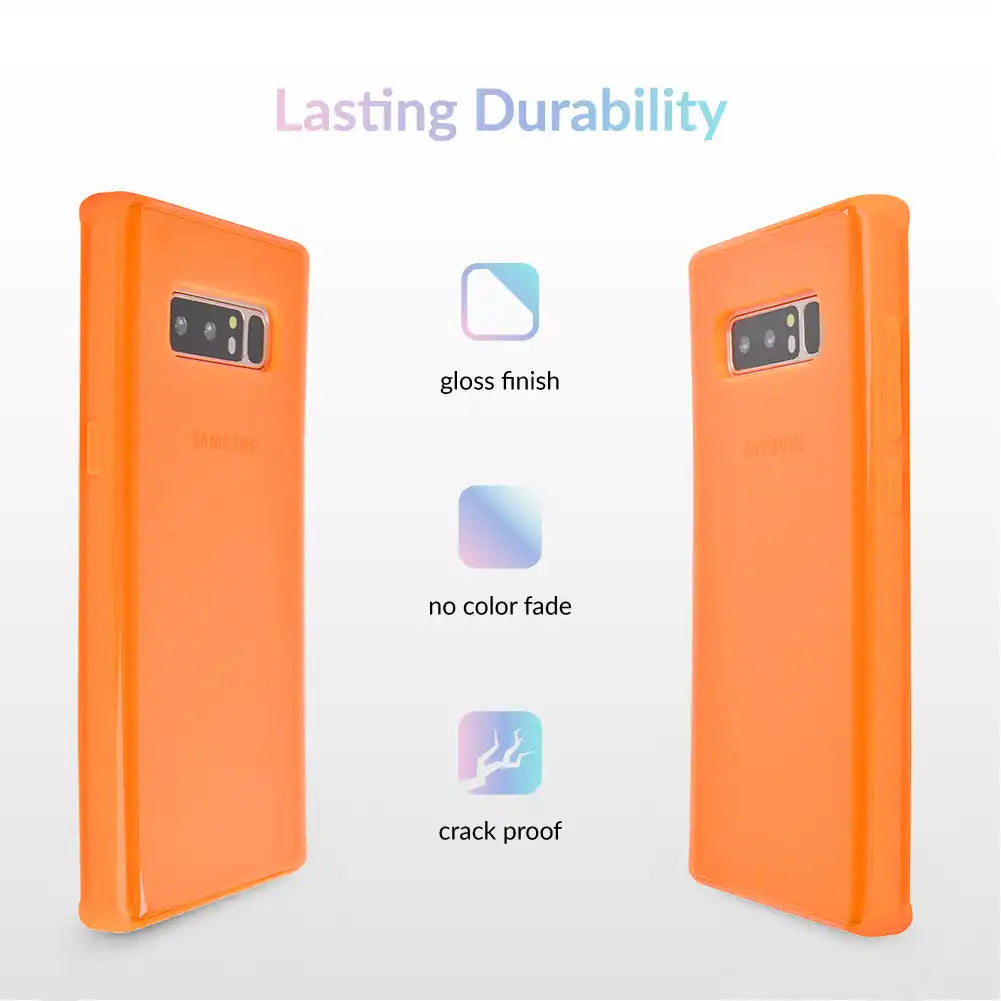 Neon Orange Clear Samsung Case