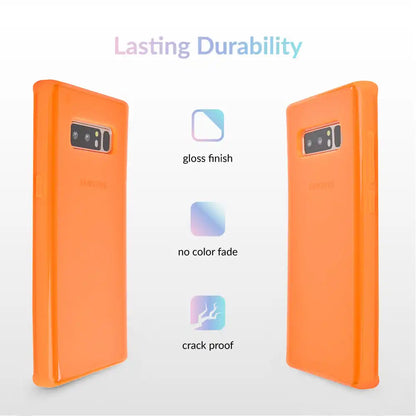 Neon Orange Clear Samsung Case