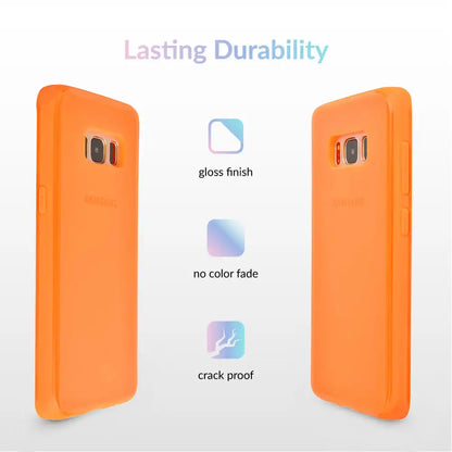 Neon Orange Clear Samsung Case