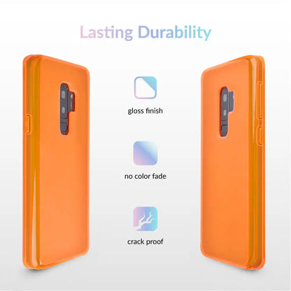 Neon Orange Clear Samsung Case