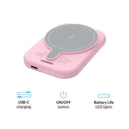 Playboy Pink Portable MagSafe Charger Power Pack