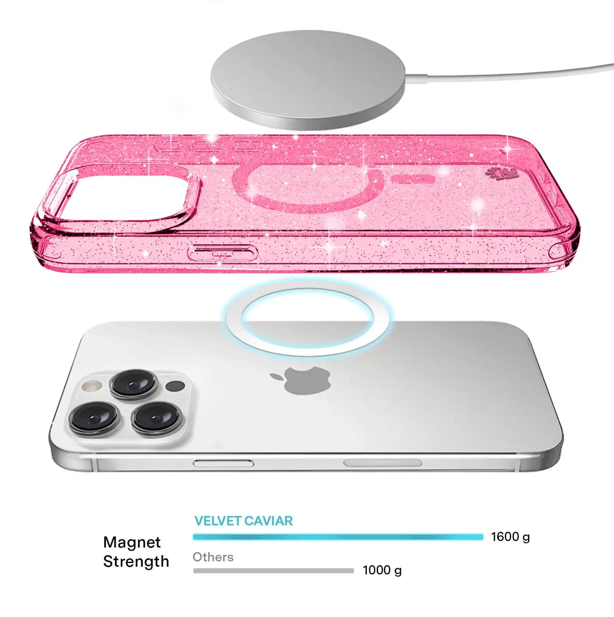 Pink Stardust Glitter iPhone Case