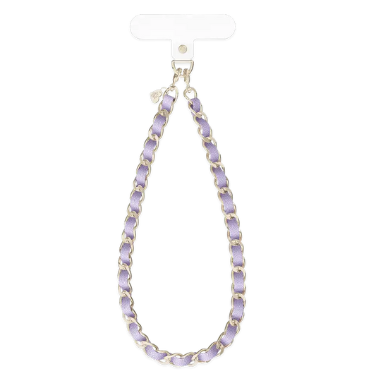 Lilac Leather Chain Phone Charm