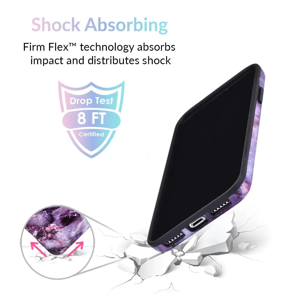 Purple Stone Marble iPhone Case