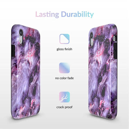 Purple Stone Marble iPhone Case