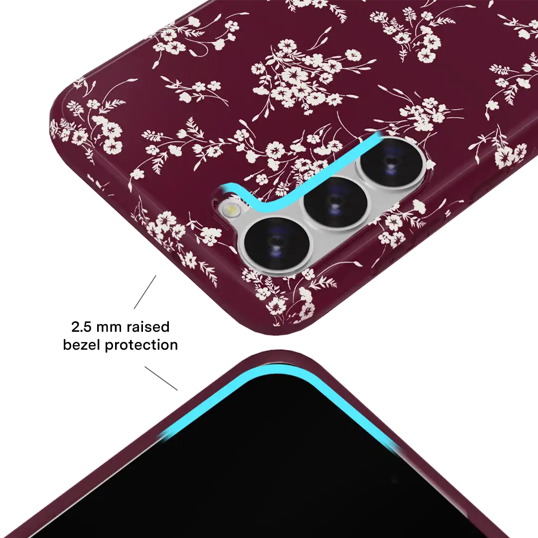 French Burgundy Floral Samsung Case