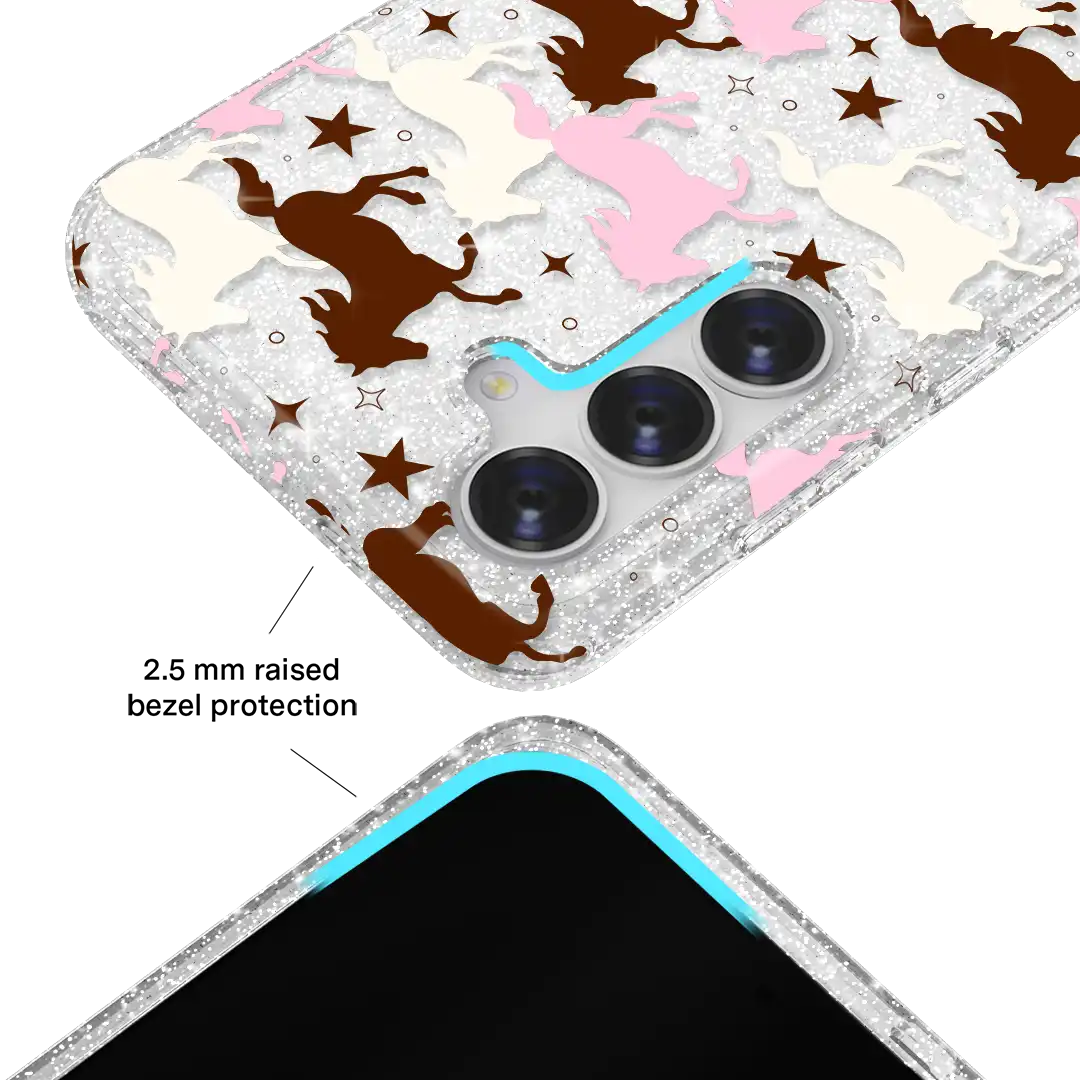 Pink Pony Glitter Samsung Case