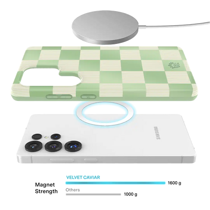 Pistachio Vibe Checkered Samsung Case