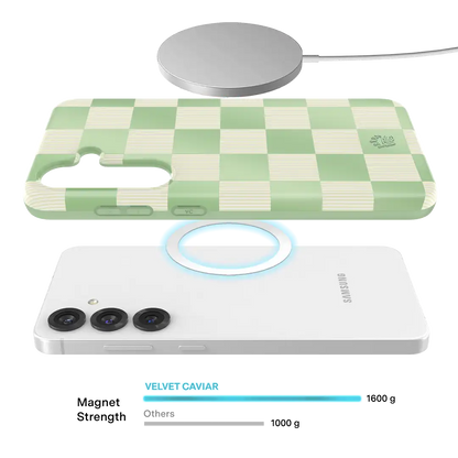 Pistachio Vibe Checkered Samsung Case