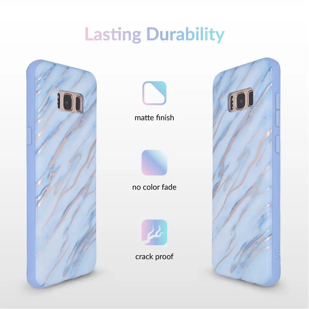 Sky Blue Rose Gold Chrome Samsung Galaxy Case