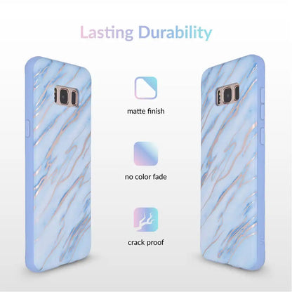 Sky Blue Rose Gold Chrome Samsung Galaxy Case