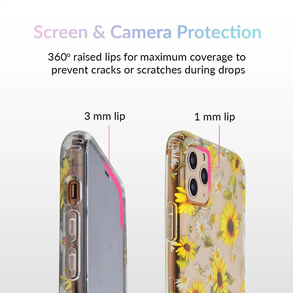Sunflower Daisy Clear iPhone Case