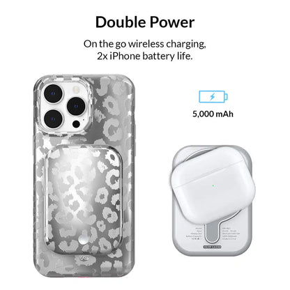 Chrome Leopard Portable MagSafe Charger Power Pack