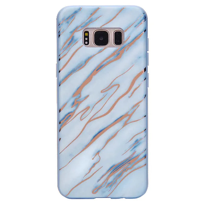 Sky Blue Rose Gold Chrome Samsung Galaxy Case