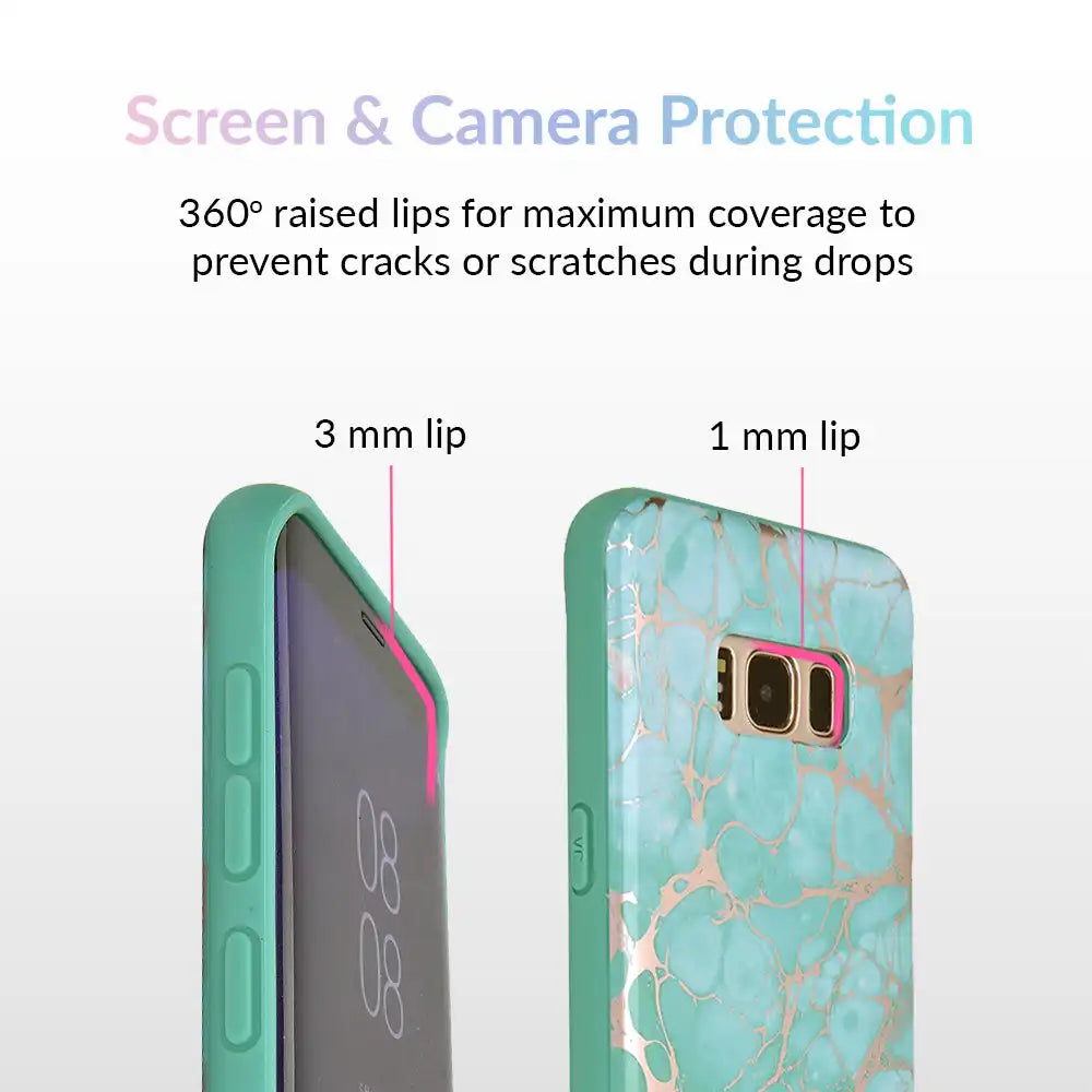 Turquoise Rose Gold Chrome Samsung Galaxy Case
